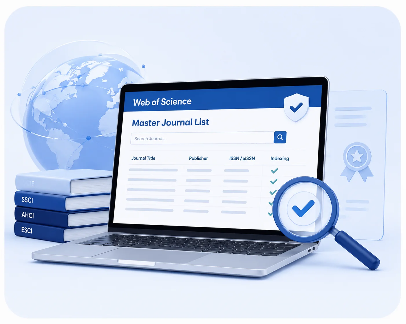 Using the Web of Science master journal list